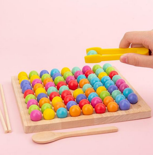 Montessori kralen-logicaspel – bevordert kleurherkenning en denkvermogen