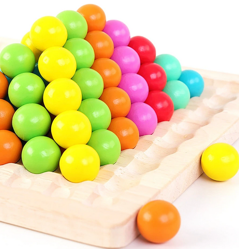 Montessori kralen-logicaspel – bevordert kleurherkenning en denkvermogen