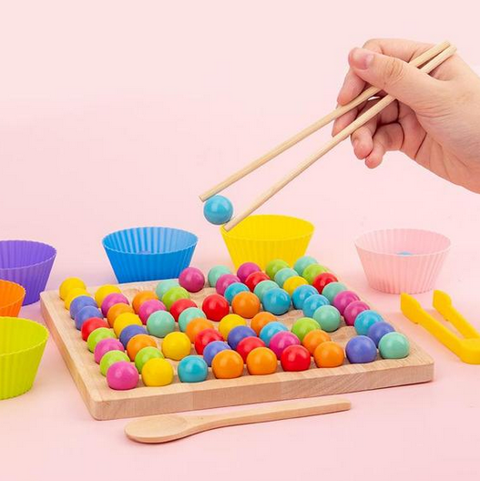 Montessori kralen-logicaspel – bevordert kleurherkenning en denkvermogen