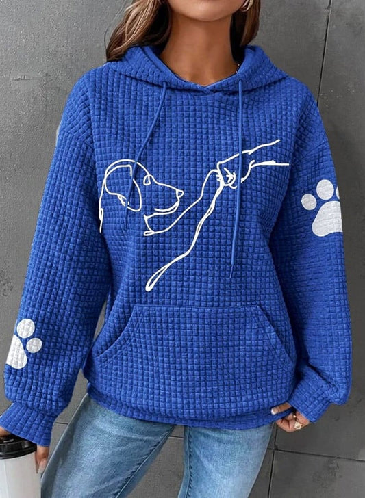 Warme Dames Hoodie met Hondendesign – Selma