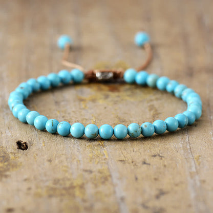 Natuurlijke Steenparel Verstelbaar Gevlochten Armband - Aisha