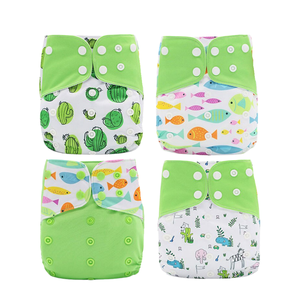 Herbruikbare en lekvrije stoffen luiers voor baby's – ecologisch luierpakket