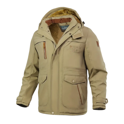 Heren Winterjas gevoerd met pluche & capuchon – Stellan