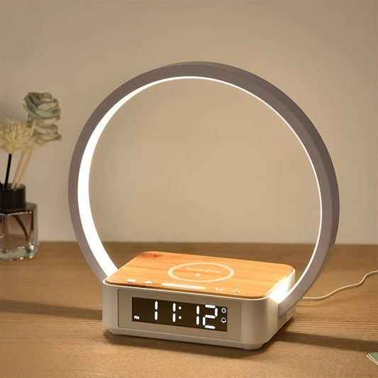 Design Nachtlamp met Oplader en Zachte Wekfunctie - LumoRise