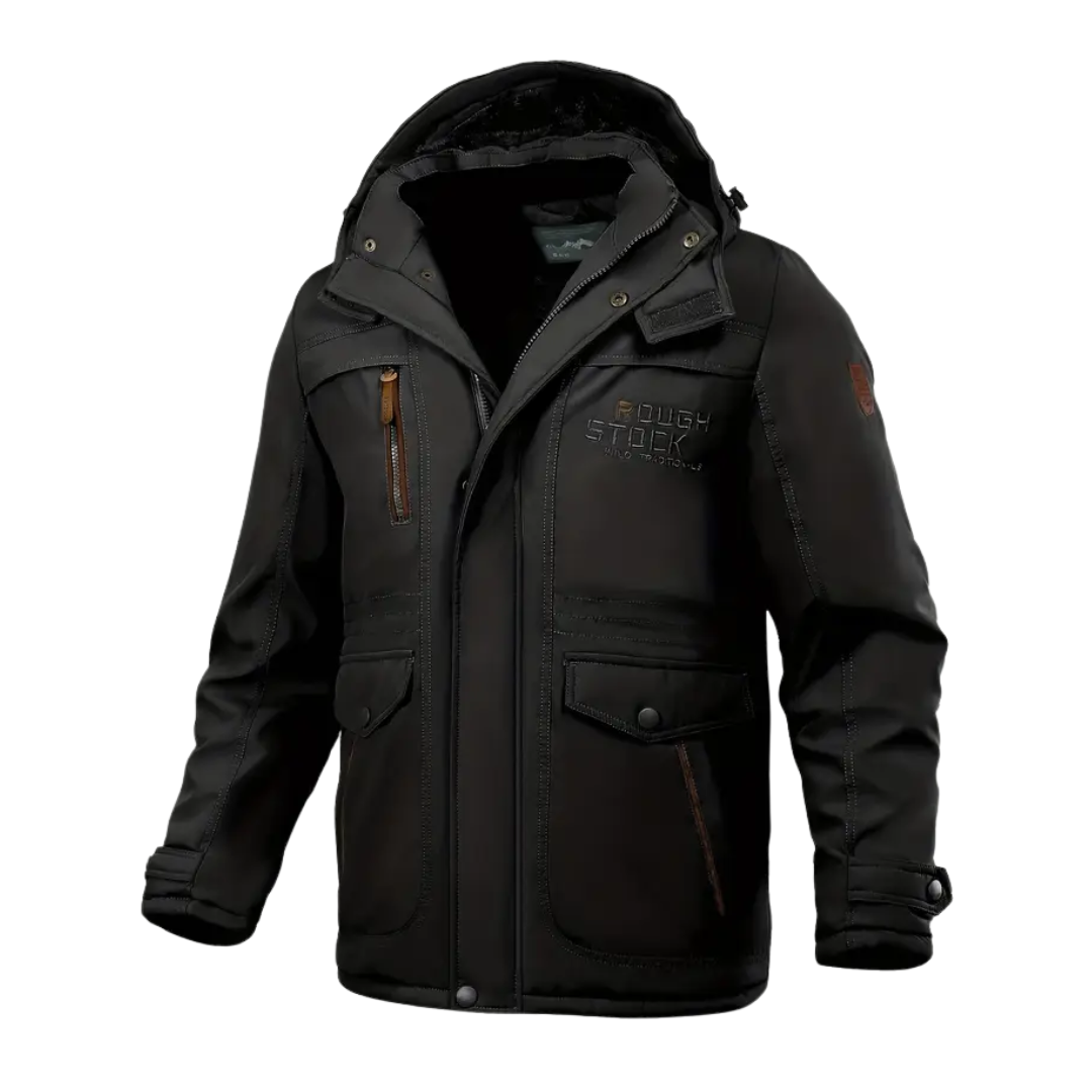 Heren Winterjas gevoerd met pluche & capuchon – Stellan