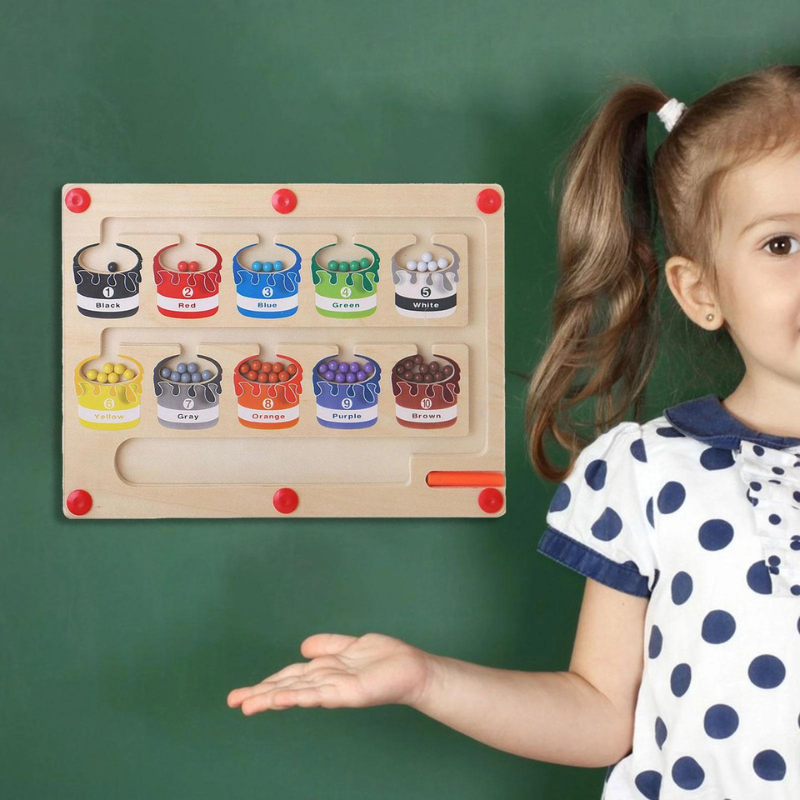 Magnetisch Leerdoolhof voor Kleur en Getalherkenning - MazeMagic