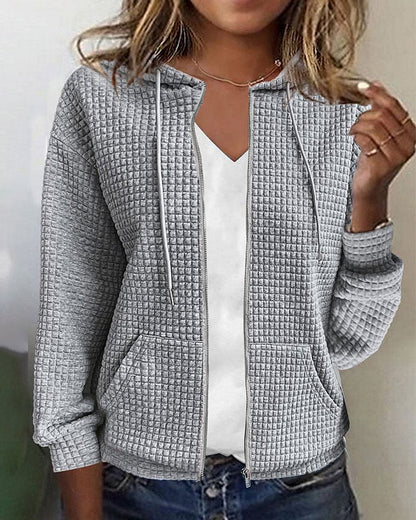 Casual Comfort Damesvest met Zakken en Trekkoorden - Sophie
