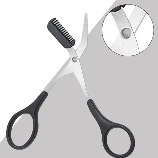Wenkbrauwenschaar met Kam – TrimLuxe