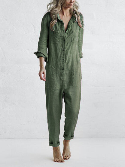 Casual Jumpsuit – Liv | 100% Katoen, Met Handige Zakken