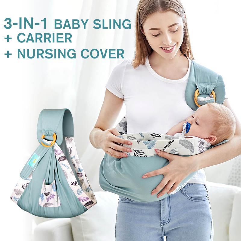 Multifunctionele babydrager met borstvoedingsfunctie van katoen – 0 tot 36 maanden
