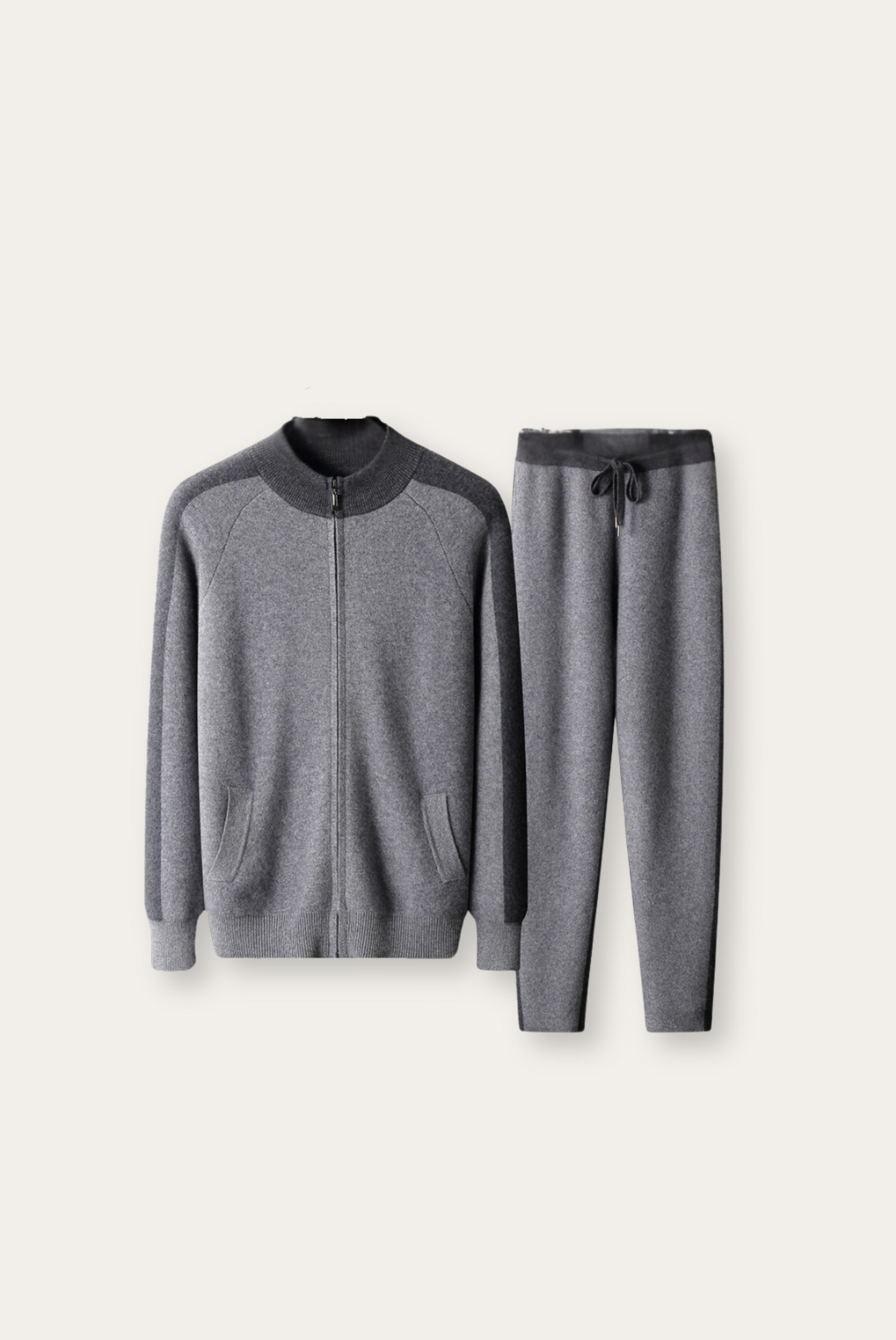 Grijze Kasjmier Merinowol Set – Vittore