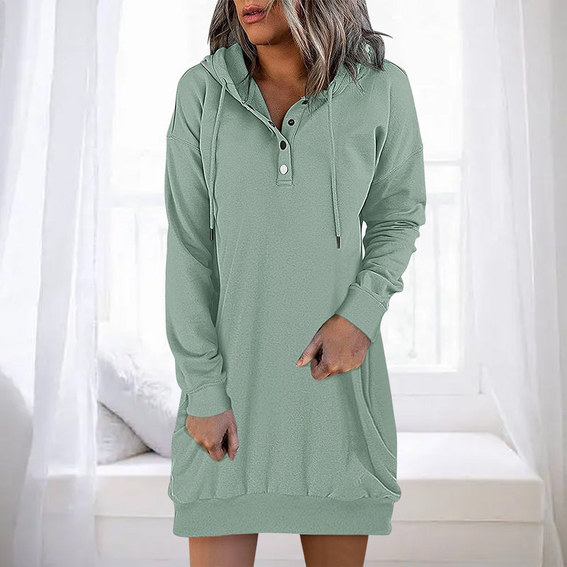 Minimalistische Lange Dames Hoodie – Valeria