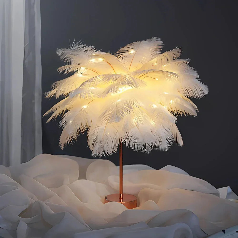 Sfeervolle Veer Palmboom Lamp - LumaPalm