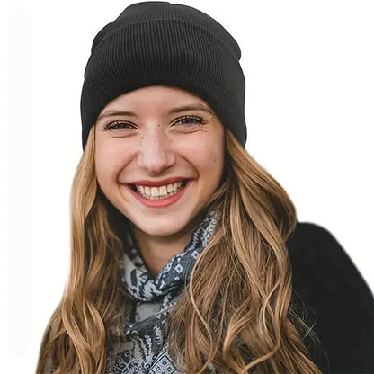 Winter Beanie met Zijden Voering - Noor