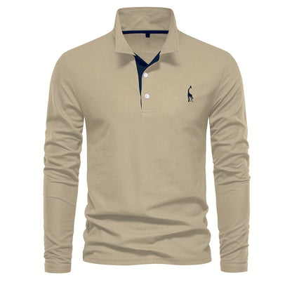 Comfortabele Heren Polo met Lange Mouwen