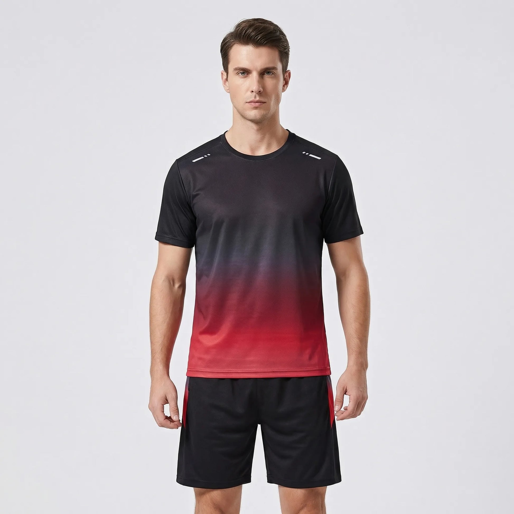 2-Piece Gradient Short-Sleeve Sports Set - Archie