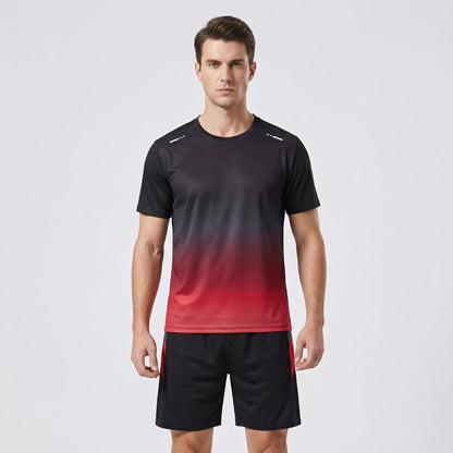 2-Piece Gradient Short-Sleeve Sports Set - Archie