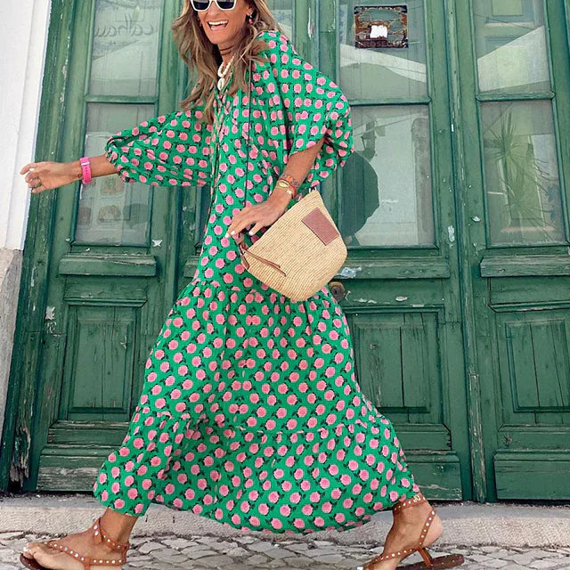 Boho zomerjurk in Ibiza-stijl met een losse pasvorm – Elira