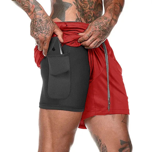 Heren Hardloopshort met Dubbele Laag – Milan