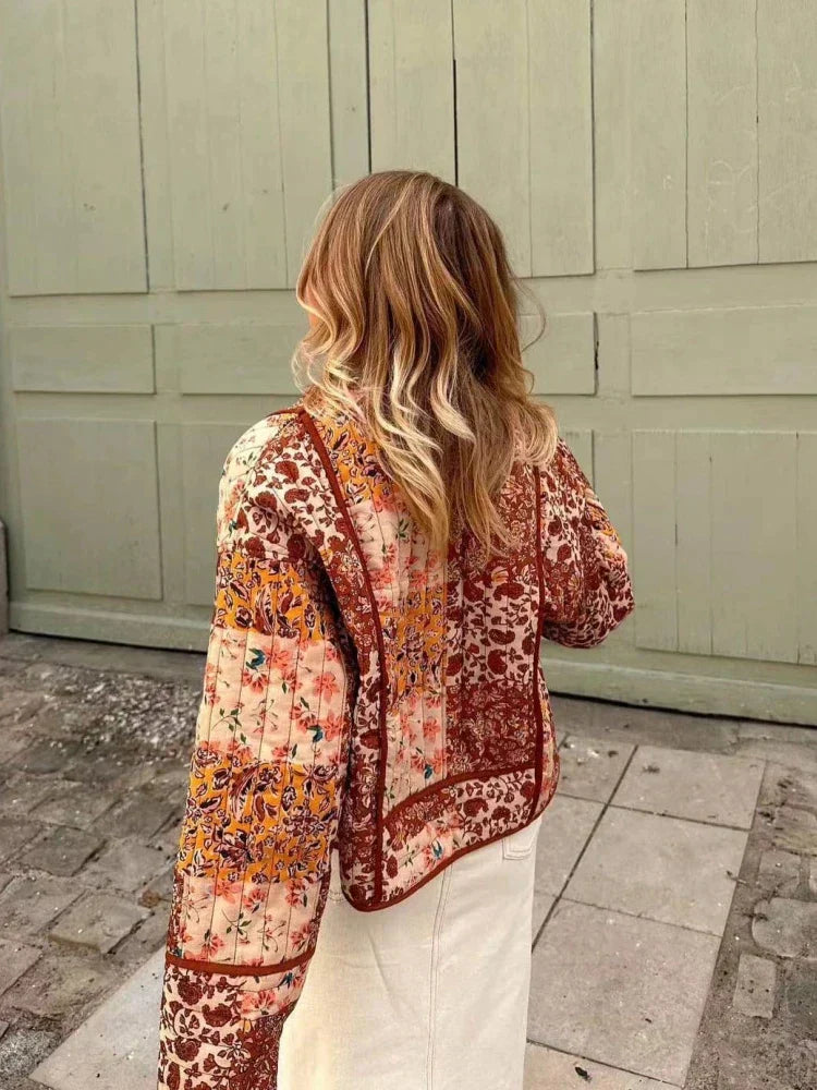 Omkeerbare Patchwork Jas voor Dames – Liora