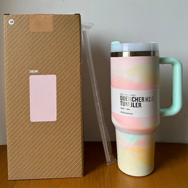 Vacuüm Geïsoleerde Beker met Deksel en Rietje - ThermoTumbler
