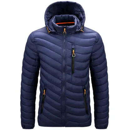 Waterafstotend heren donsjack met afneembare capuchon – Alaric