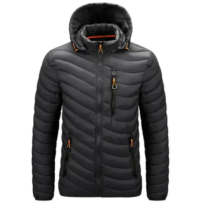 Waterafstotend heren donsjack met afneembare capuchon – Alaric