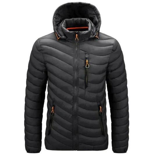 Waterafstotend heren donsjack met afneembare capuchon – Alaric