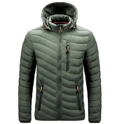 Waterafstotend heren donsjack met afneembare capuchon – Alaric