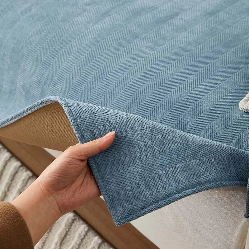 Chenille Bankbeschermer met Visgraatstructuur – VeluraShield