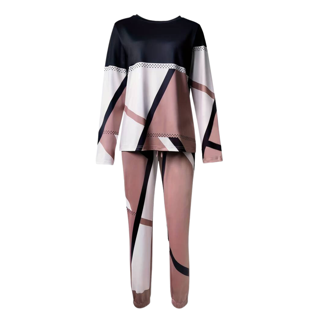 2-delig Set met O-hals en Lange Broek - Sophie