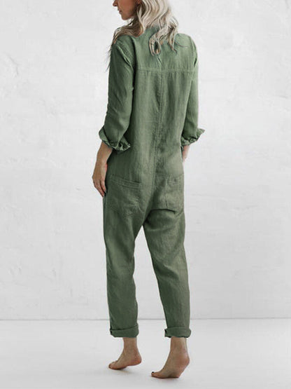 Casual Jumpsuit – Liv | 100% Katoen, Met Handige Zakken