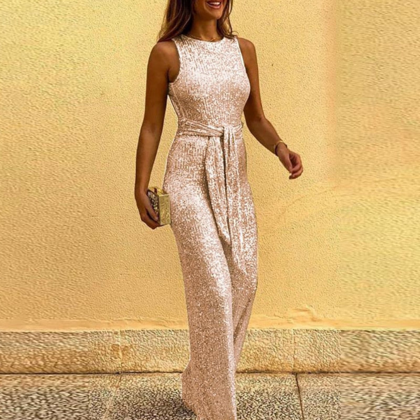 Mouwloze Party-Jumpsuit Dames – Figuuraccentuerend & Feestelijk – Amira