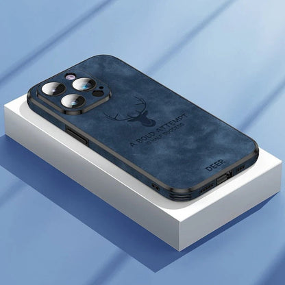 Luxe Hertenleren iPhone Hoes - Veltro