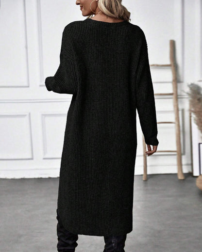 Stijlvolle Effen Sweaterjurk - Lina