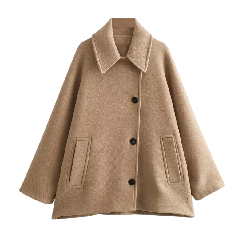 Dames tussenjas in oversized look met knoopsluiting – Selina