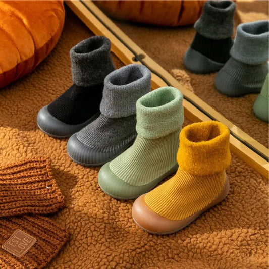 Herfstige antislip peutersokken met rubberen zool – 1 kopen, 1 gratis actie