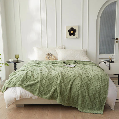 Tweezijdige Verdikte Lamswollen Deken - CozyLuxe