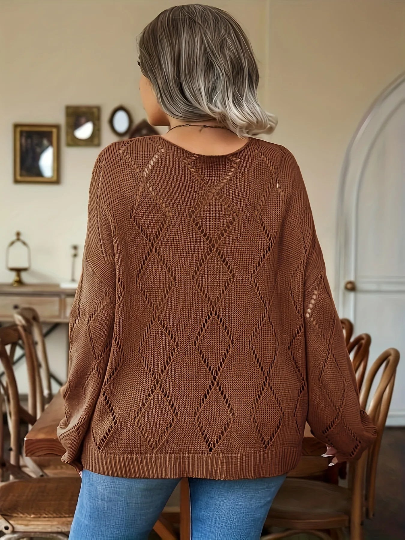 Oversized Dames Gebreide Trui in Plus Size – Marietta