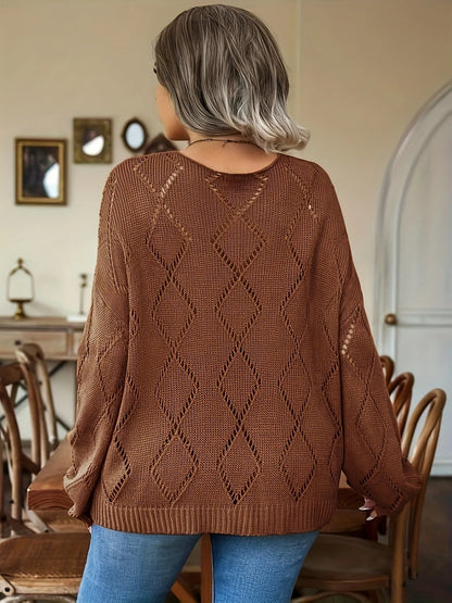Oversized Dames Gebreide Trui in Plus Size – Marietta