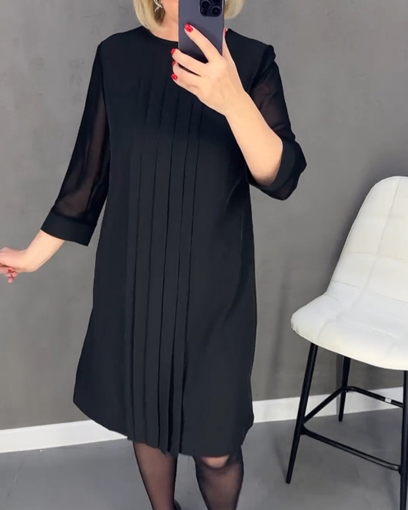 Trendy Shift Jurk met Meshdetails - Gabrielle