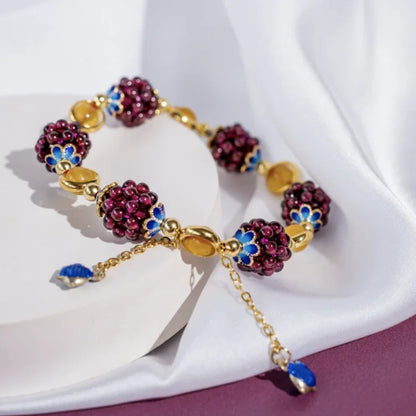 Natuurlijke Granaat Armband - Selina