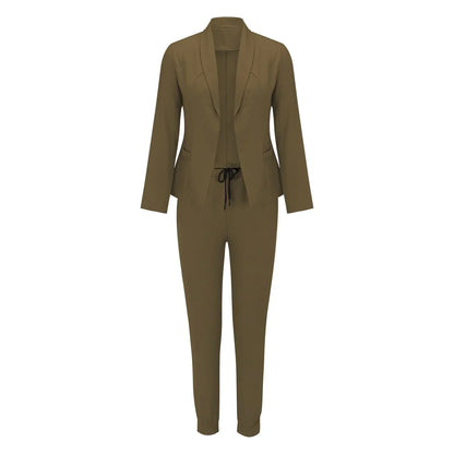 Casual Tweedelige Set met Strikceintuur – Liora