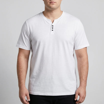 3-Button V-neck Short Sleeve Tee - Lewis