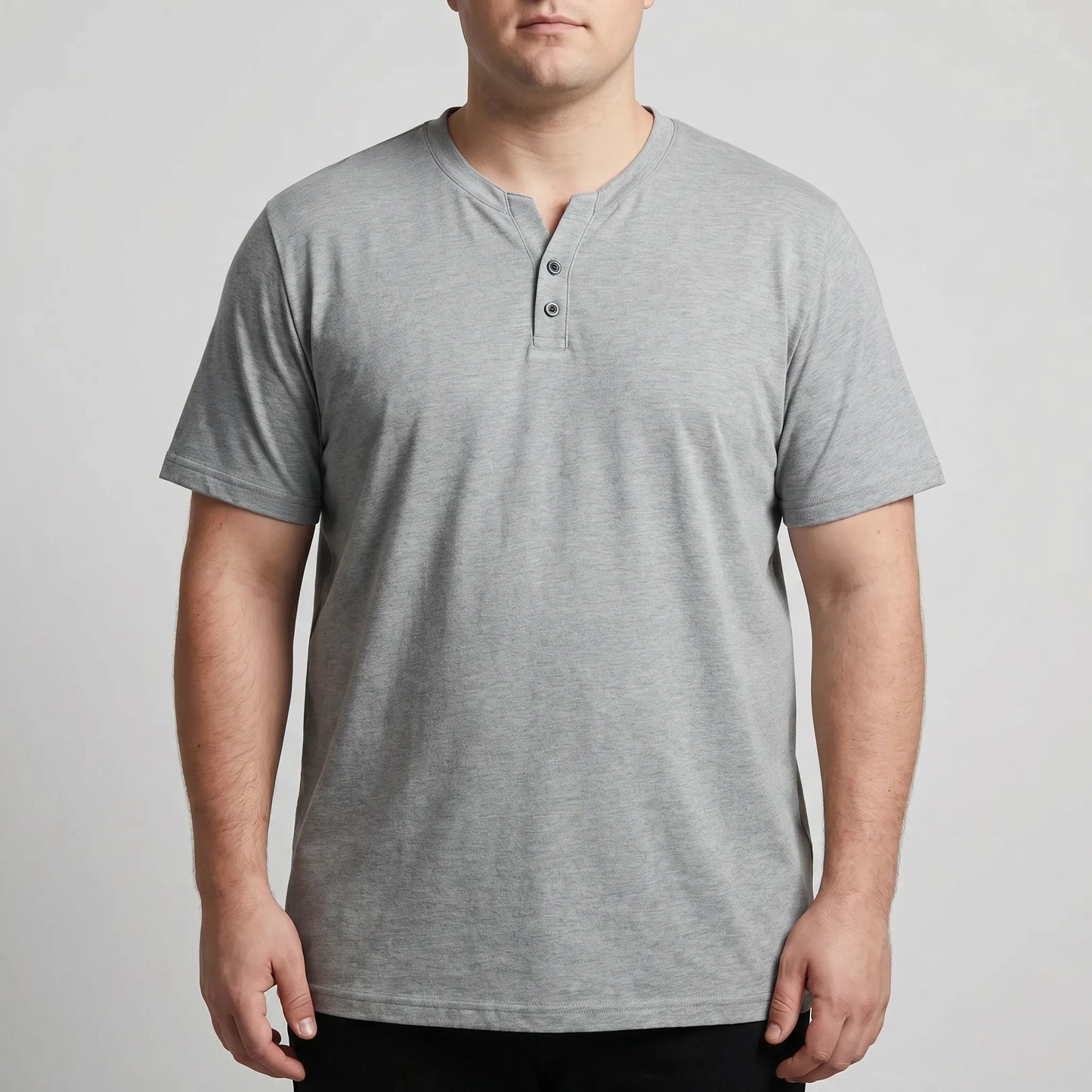 3-Button V-neck Short Sleeve Tee - Lewis