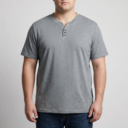3-Button V-neck Short Sleeve Tee - Lewis