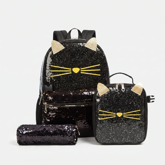 3-Piece Animal Motif School Set - Purrisa