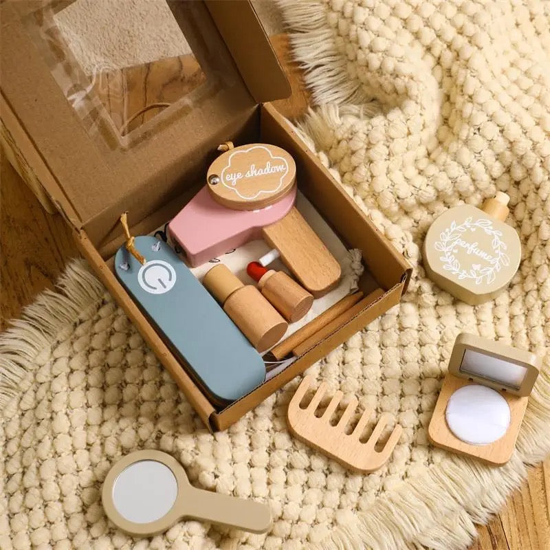 Houten kappers- en schminkset voor kinderen – BeautySpa