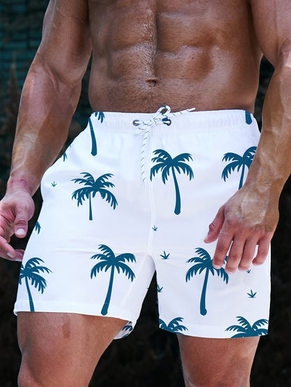 Stijlvolle heren zwemshorts met palmprint - PalmRush