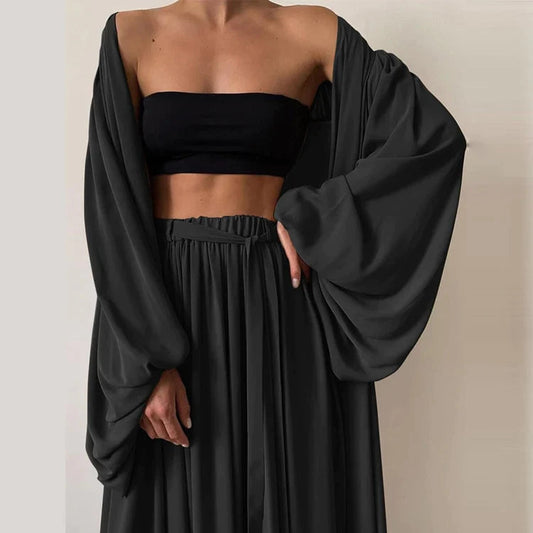 Trendy tweedelige dames zomerset met top en broek – Noelle